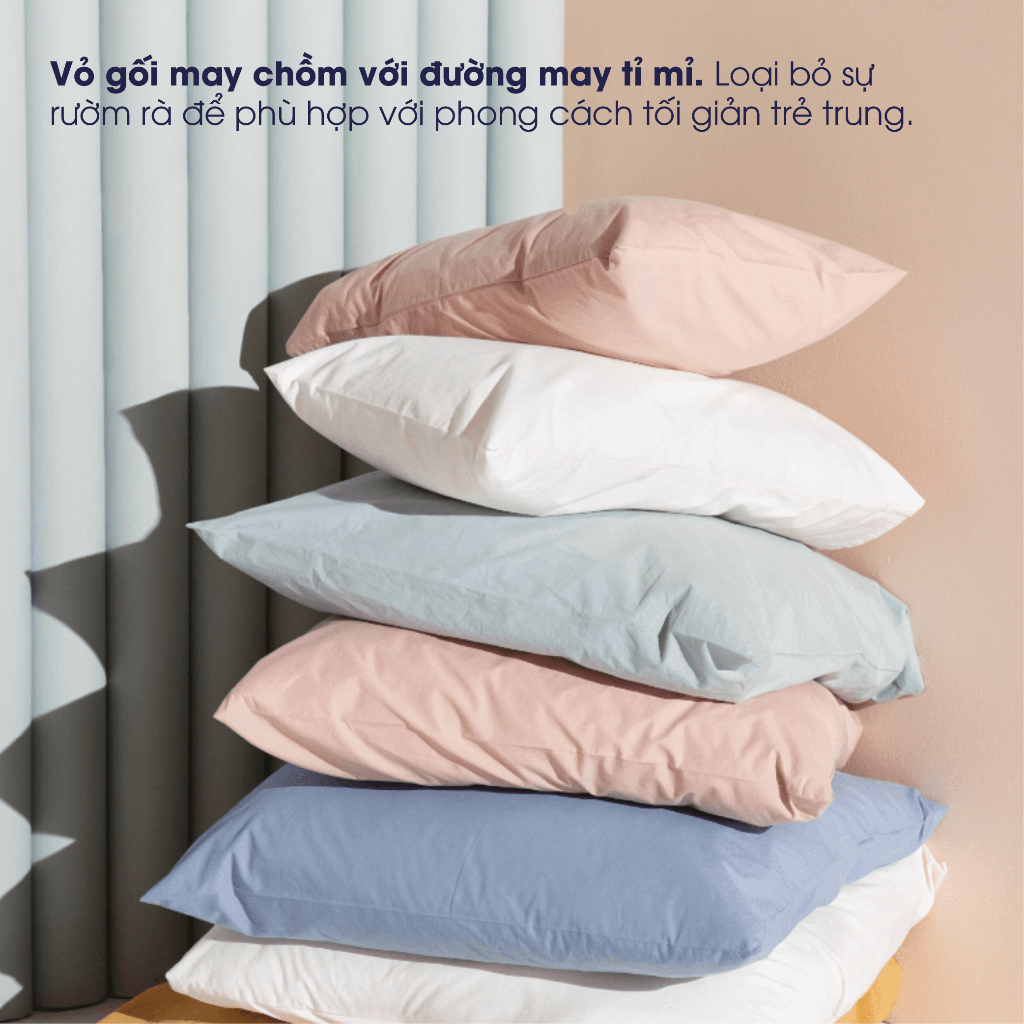 Vỏ Gối 100% Cotton Sateen Changmi Bedding - 50 x 70 cm (1 cặp)