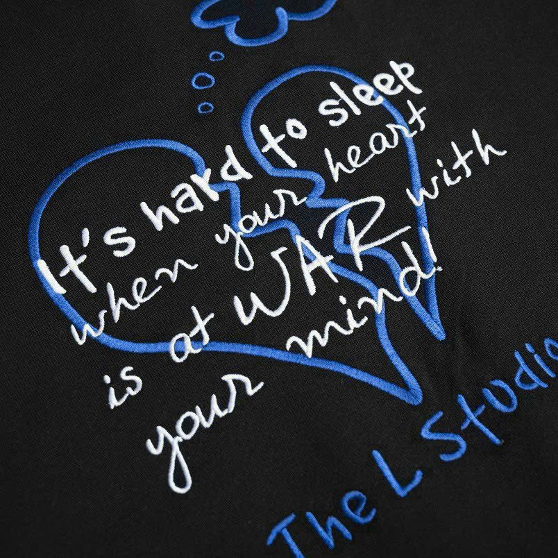 Áo Cardigan In Logo THEL Blue Heart unisex from rộng dành cho nam nữ