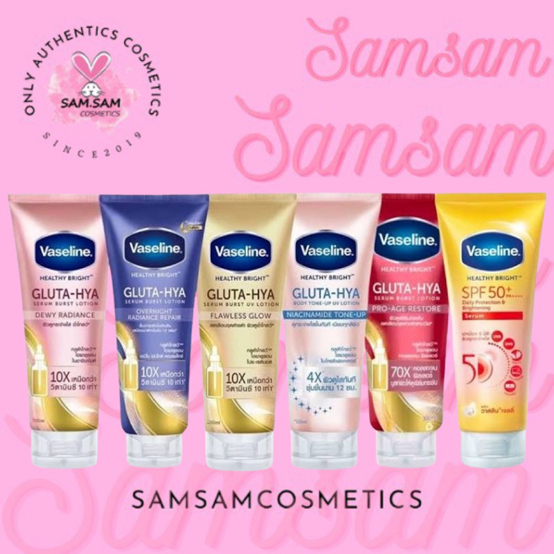 Sữa dưỡng thể Vaseline Healthy Bright Gluta HYA Serum Burst Lotion 10X Thái Lan 330ml