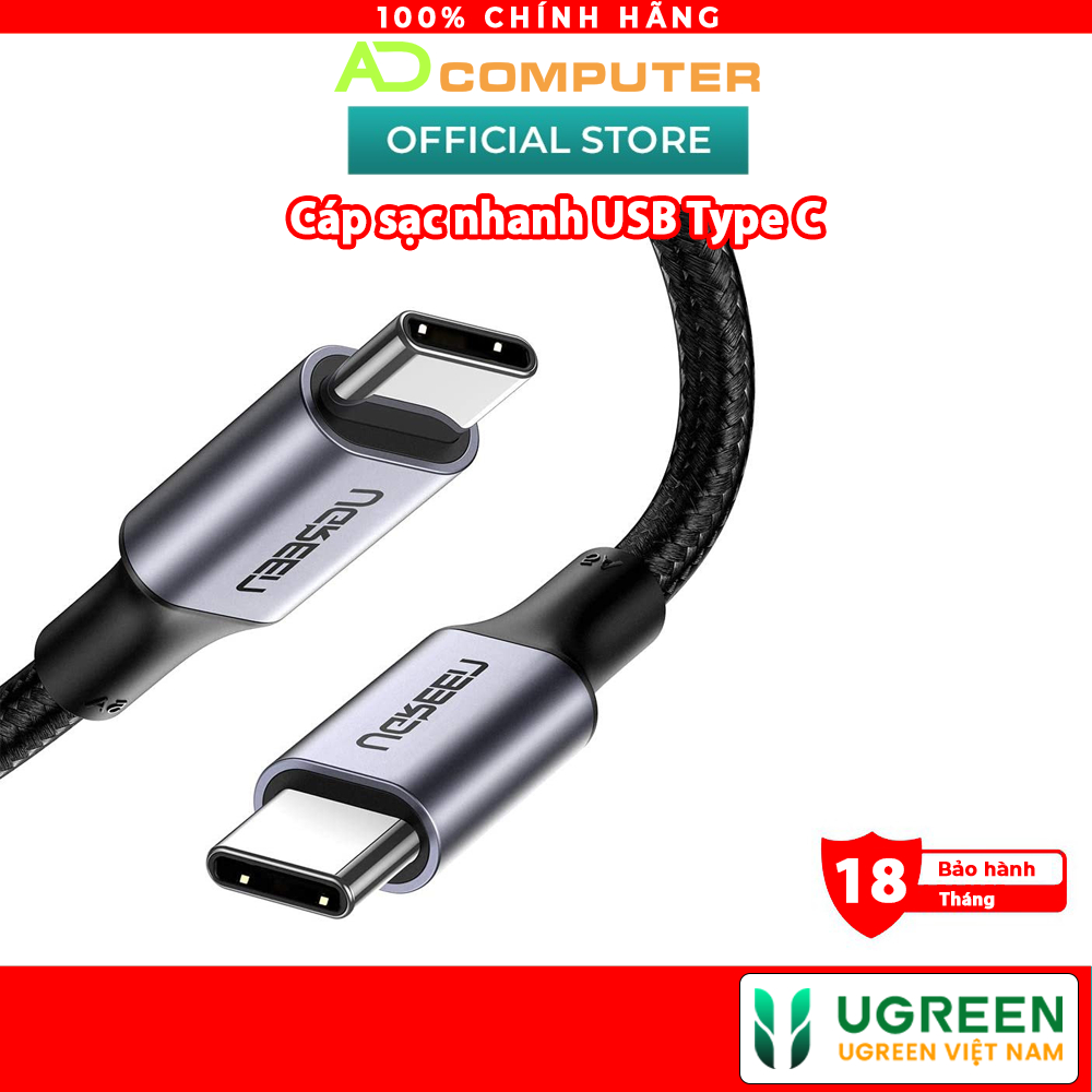 Cáp sạc nhanh USB Type C PD hỗ trợ 100W UGREEN US316 US334