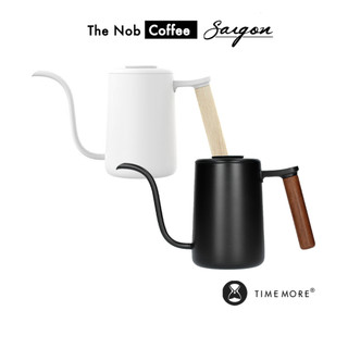 Ấm rót cổ ngỗng pha cà phê Timemore Fish Youth 700ml tay cầm gỗ | Ấm cổ ngỗng pha drip/pour-over cao cấp