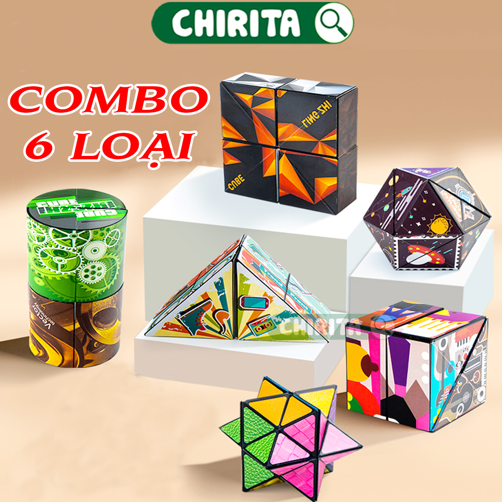 Rubik 3D Magic COMBO 5 LOẠI Rubic - Đồ Chơi Rubik Ma Thuật - Đồ Chơi Cho Bé Trái Bé Gái Thông Minh Rubix Chirita