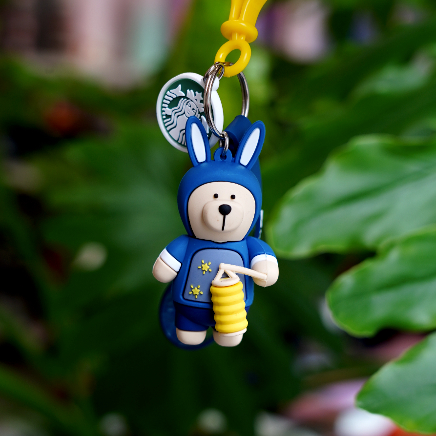 Móc khóa Starbucks, móc khóa Starbucks gấu trung thu, móc khóa Starbucks
