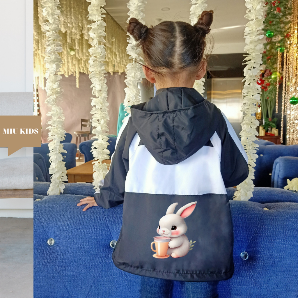 Áo Khoác bé trai và bé gái dù 2 lớp từ 14kg đến 40kg in hình dễ thương Z41