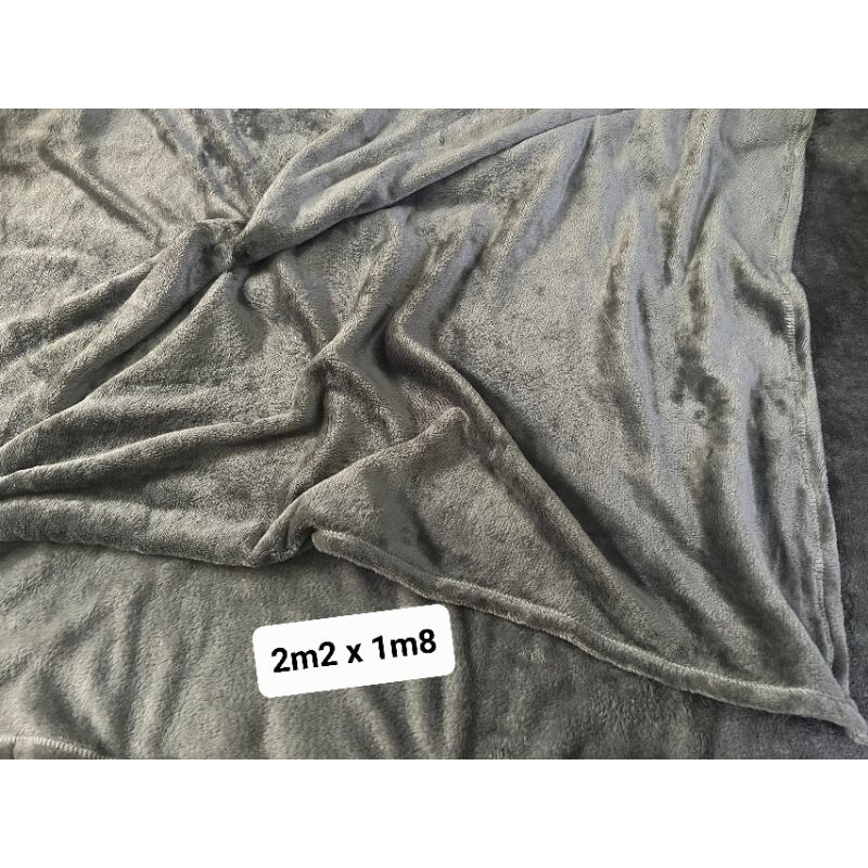 Chăn Cambodia siêu mềm mịn siêu nhẹ mền xám mịn 2m2 x 1m8, 2m4x1m8
