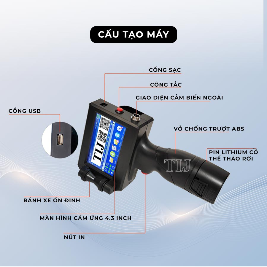 Máy In Date Cầm Tay TIJ 350V  Giá Rẻ - Bảo hành lâu dài - Tặng DDVS