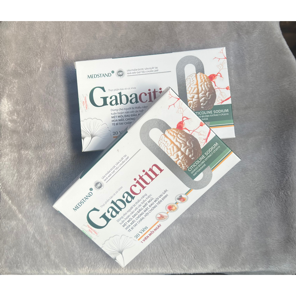GABACITIN - DƯỠNG NÃO VÀ HỖ TRỢ THIỂU NĂNG TUẦN HOÀN NÃO - Hộp 2 vĩ x 10 viên