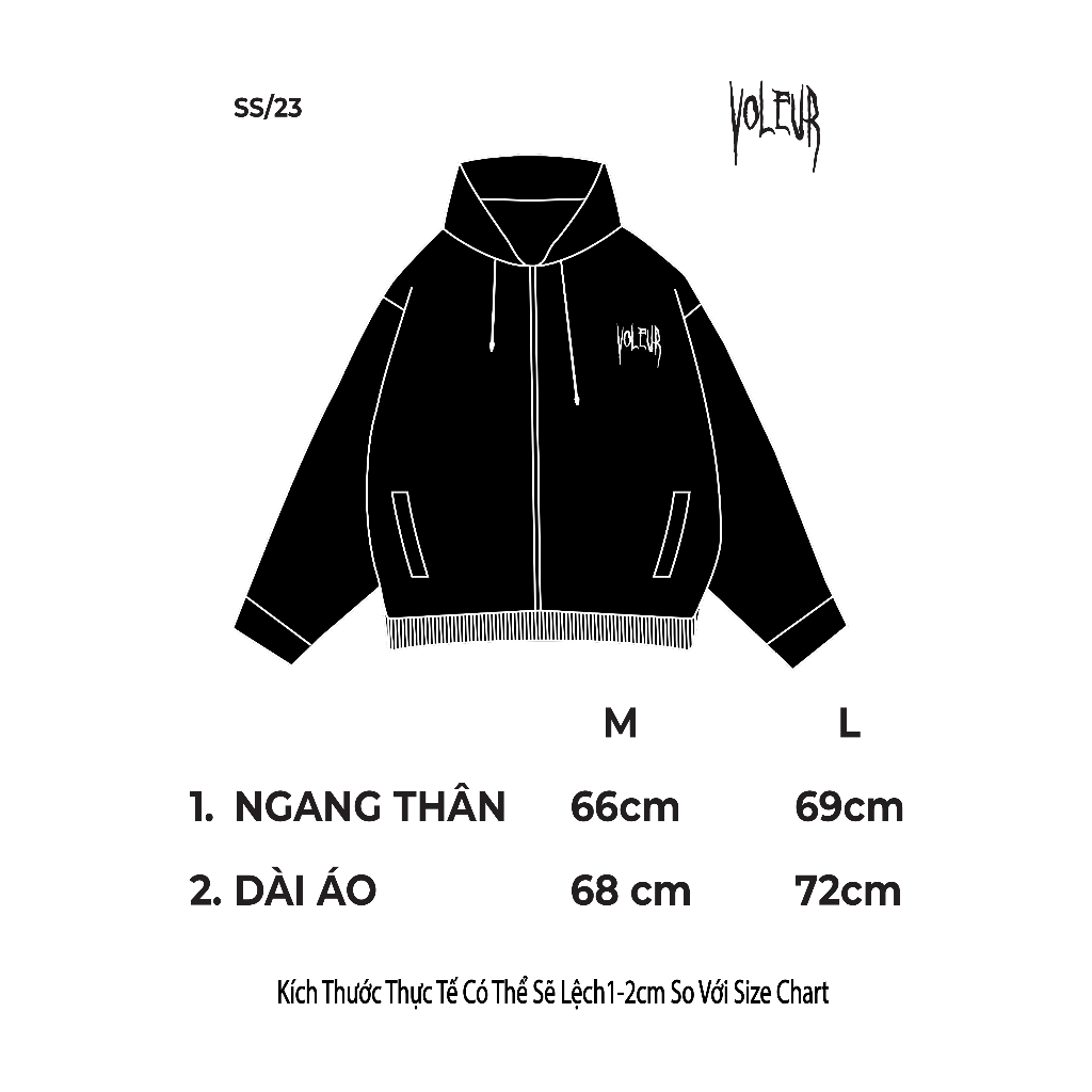 Áo khoác VOLEUR - HOODIE ZIP STAR , Vải Nỉ Bông 100% cotton | BigBuy360 - bigbuy360.vn