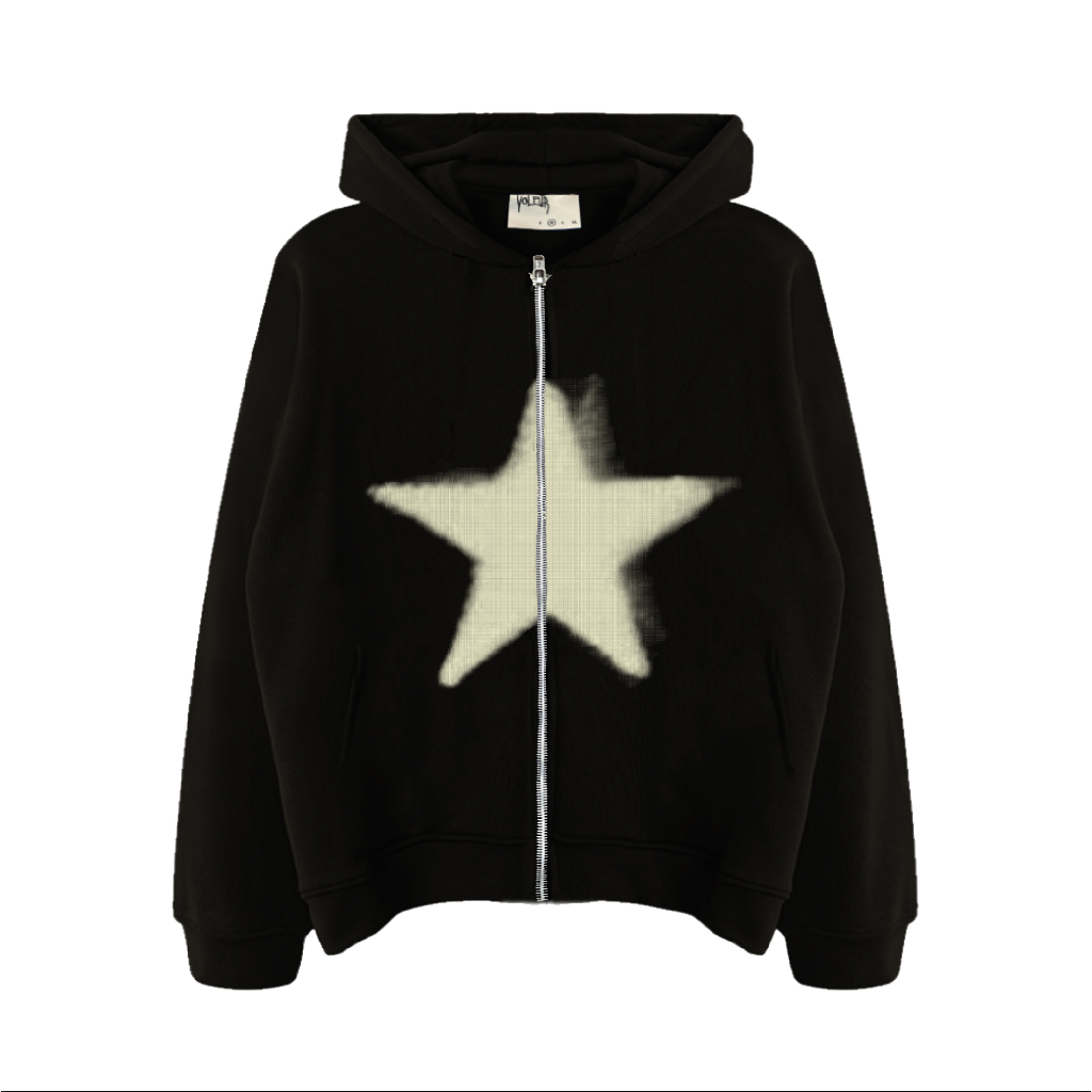 Áo khoác VOLEUR - HOODIE ZIP STAR , Vải Nỉ Bông 100% cotton