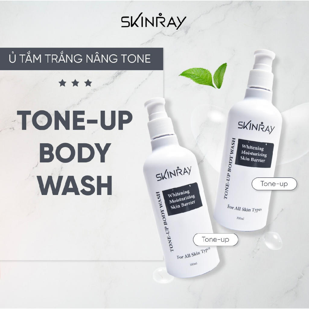 Ủ Tắm Trắng SKINRAY TONE UP BODY WASH Giúp Da Trắng Sáng, Mềm Mịn - 300ml