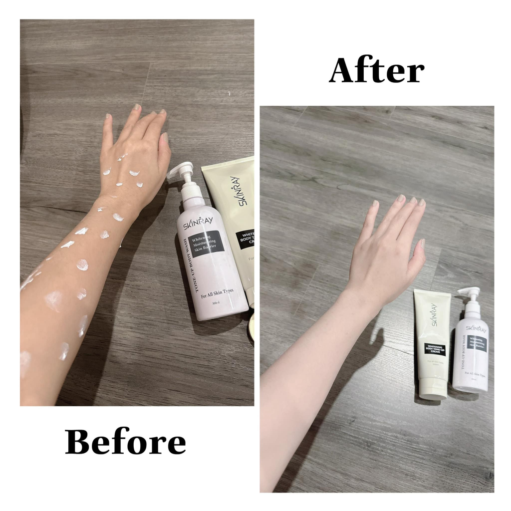 Ủ Tắm Trắng SKINRAY TONE UP BODY WASH Giúp Da Trắng Sáng, Mềm Mịn - 300ml