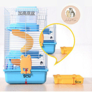 Lồng cho hamster đầy đủ phụ kiện - Lồng nuôi hamster 3 tầng tiện dụng
