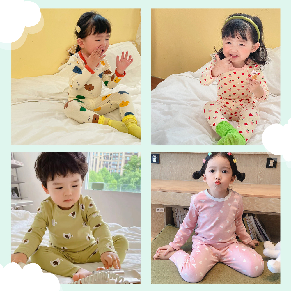 Bộ Dài Tay Thu Đông Cho Bé Trai/Gái Chất Cotton Mỏng Mềm Mịn Mã BN - 06