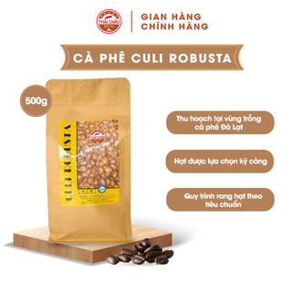 Cà phê hạt Culi Robusta - Cà phê Buôn Mê Thuột nguyên chất rang mộc 500g