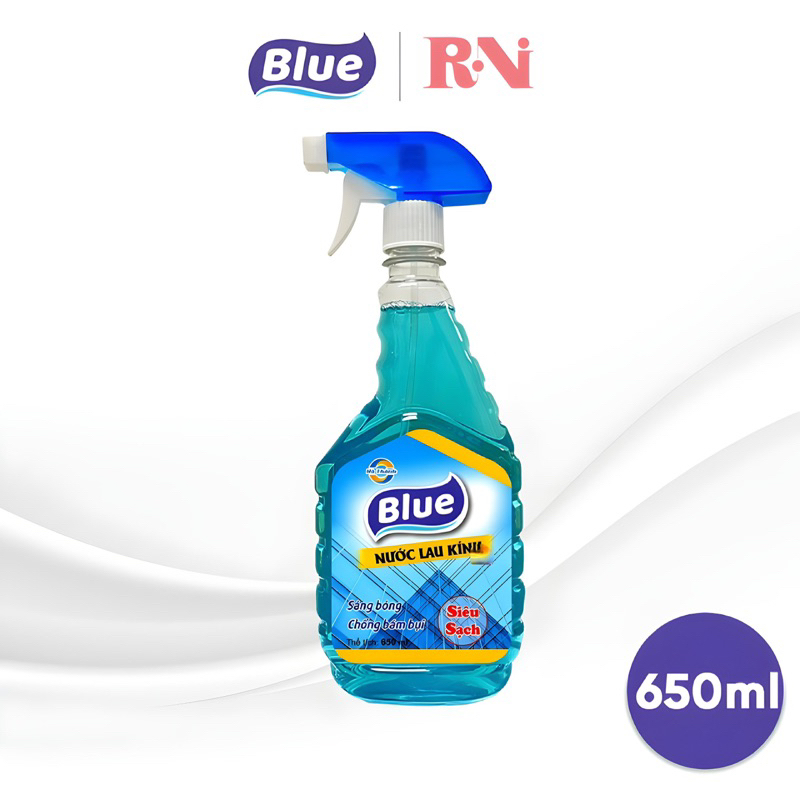 Nước Lau Kính Blue Hàn Quốc 650ml - Siêu sạch, chống bám bụi