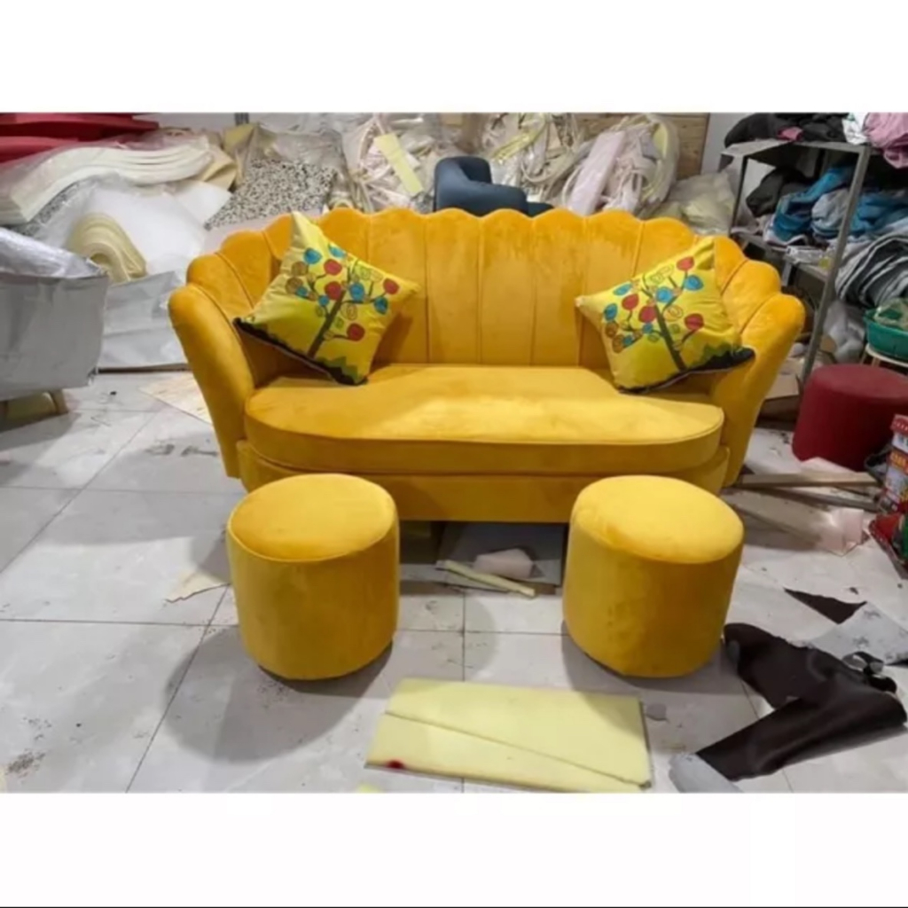 BỘ SOFA SÒ PHÒNG KHÁCH, SOFA PHÒNG NAIL SIÊU XINH - (BỘ GỒM GHẾ + 2 ĐÔN + 2 GỐI) | BigBuy360 - bigbuy360.vn