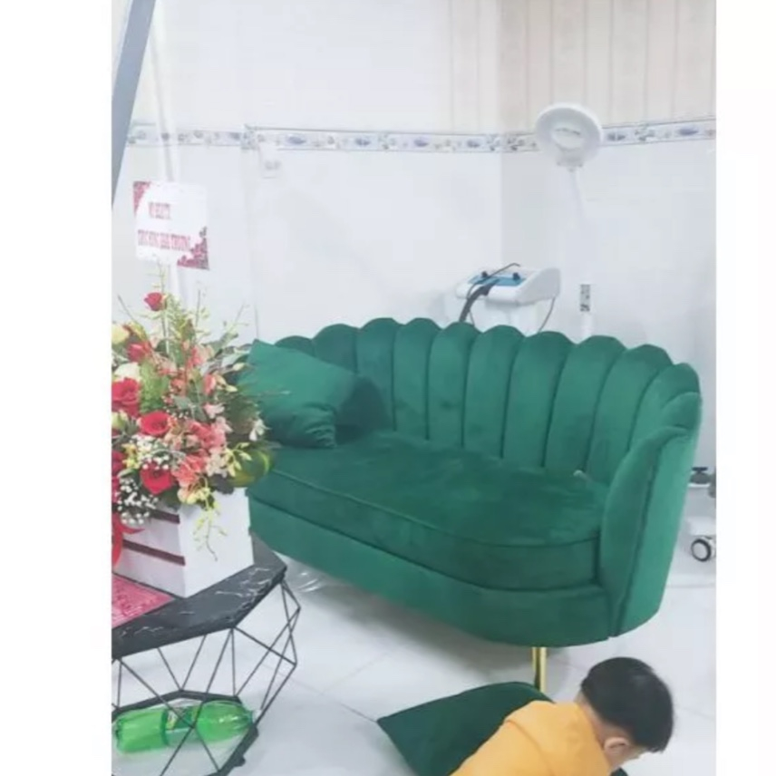BỘ SOFA SÒ PHÒNG KHÁCH, SOFA PHÒNG NAIL SIÊU XINH - (BỘ GỒM GHẾ + 2 ĐÔN + 2 GỐI) | BigBuy360 - bigbuy360.vn