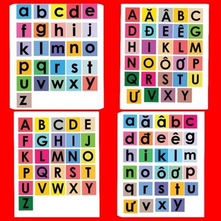 Bộ 26 Chữ Cái Tiếng Anh_Việt Có Nam Châm Không Thấm Nước (Bền và đẹp)