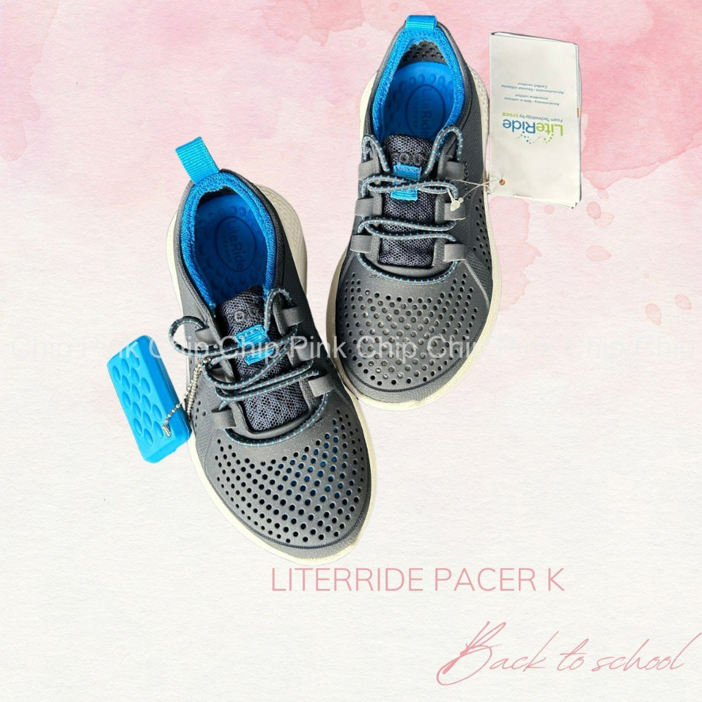 Giày Crocs literide pacer kid - giày đi học -  tặng 6 jibbitz ngẫu nhiên