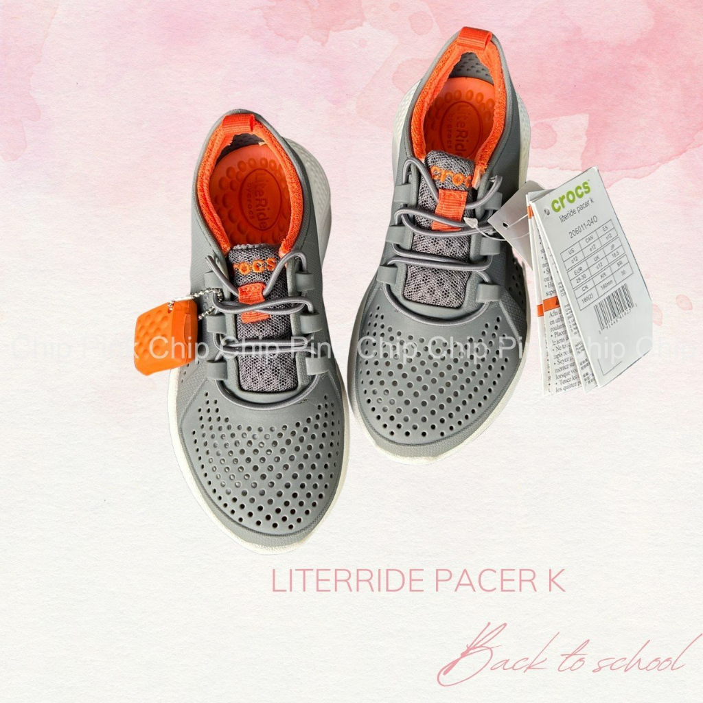 Giày Crocs literide pacer kid - giày đi học -  tặng 6 jibbitz ngẫu nhiên