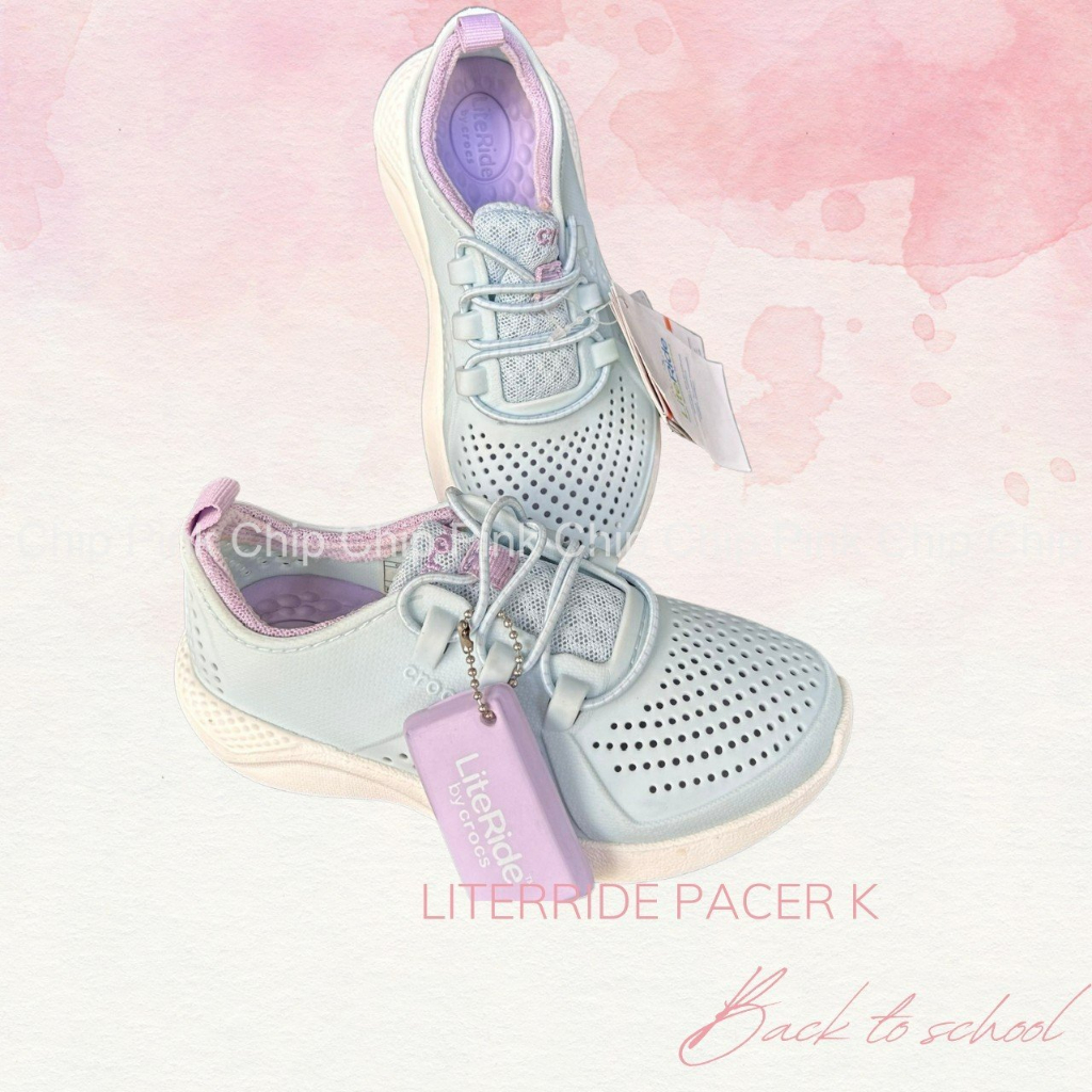 Giày Crocs literide pacer kid - giày đi học -  tặng 6 jibbitz ngẫu nhiên