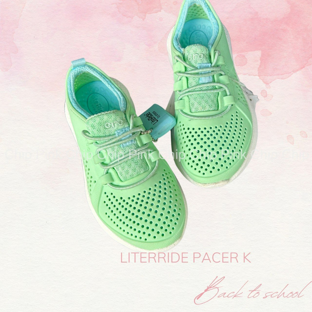 Giày Crocs literide pacer kid - giày đi học -  tặng 6 jibbitz ngẫu nhiên