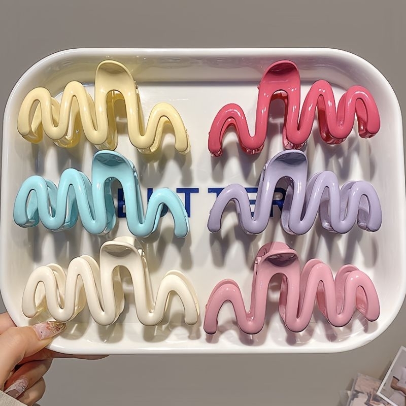 Kẹp Gắp Tóc Gợn Sóng Màu Trơn Dễ Thương - KEP1595 - BCorner