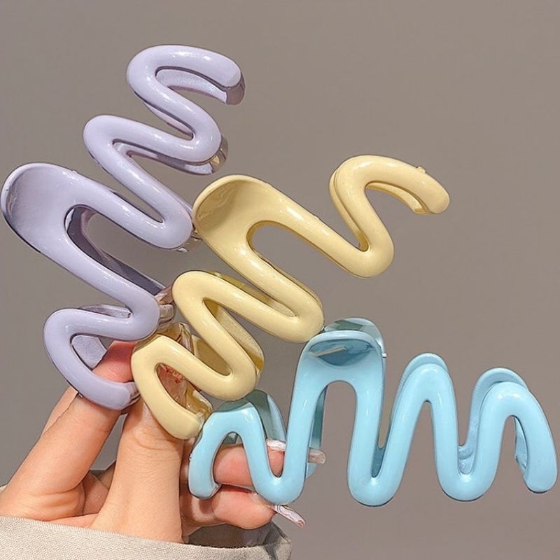Kẹp Gắp Tóc Gợn Sóng Màu Trơn Dễ Thương - KEP1595 - BCorner