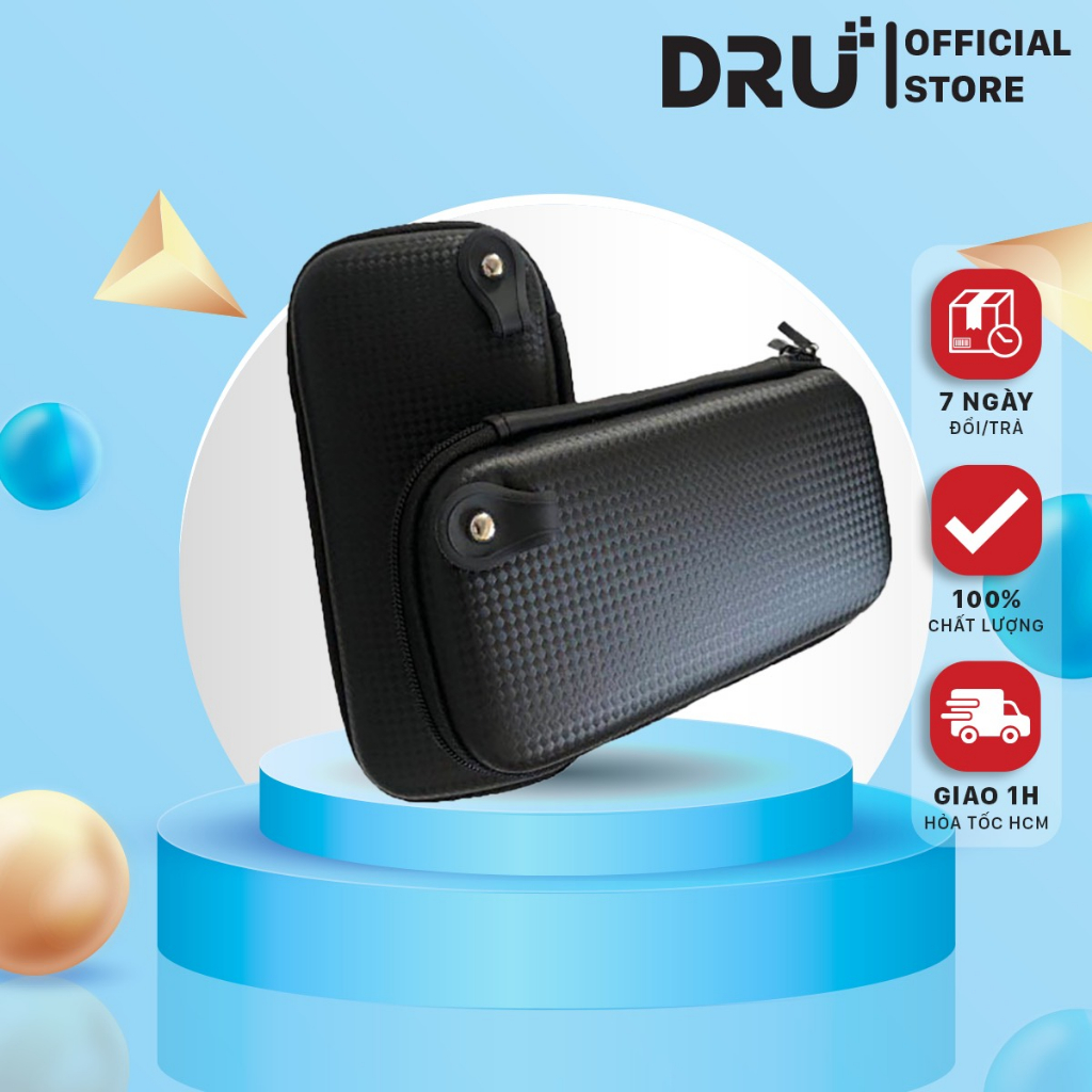 Hộp túi DRU đa năng đựng phụ kiện điện thoại, túi form cứng đựng phụ kiện công nghệ DRU PK03