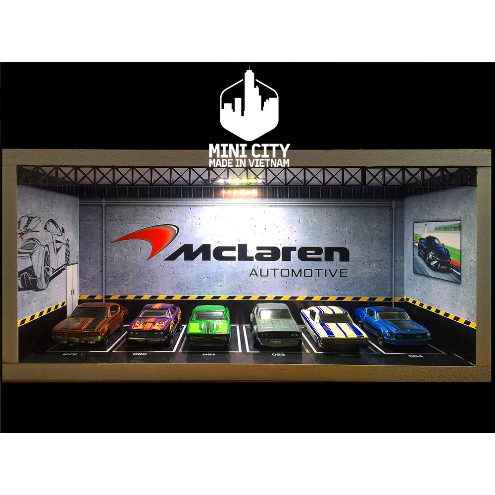 Hộp để xe mô hình 1/64 có đèn led