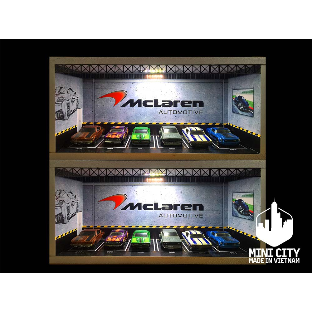 Hộp để xe mô hình 1/64 có đèn led