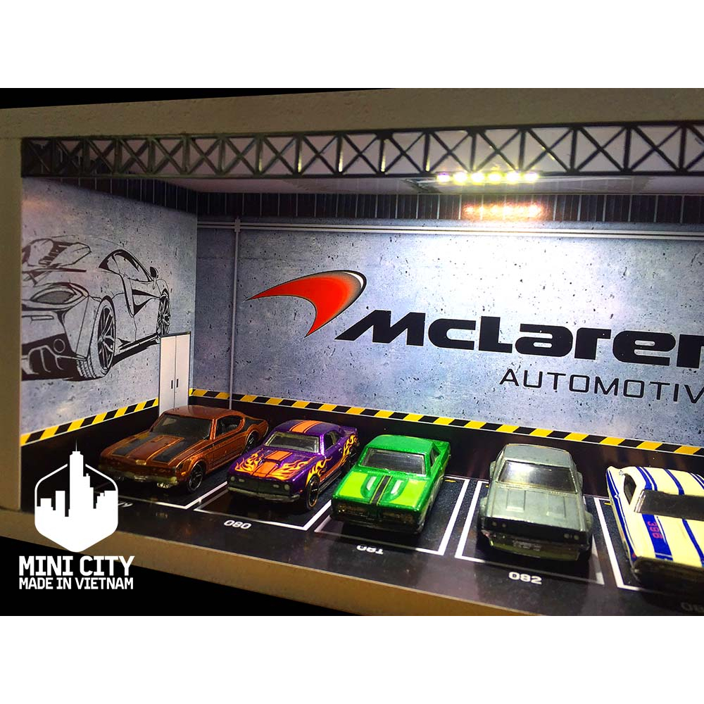 Hộp để xe mô hình 1/64 có đèn led