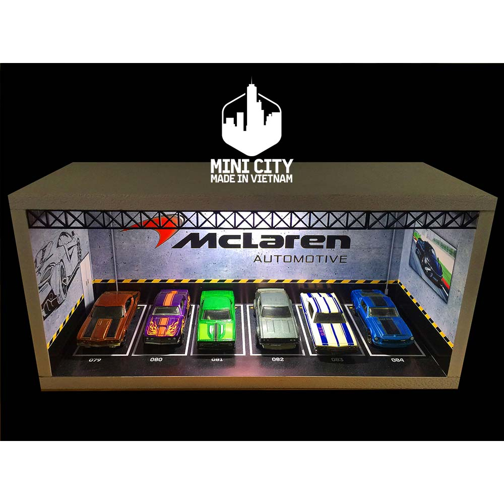 Hộp để xe mô hình 1/64 có đèn led