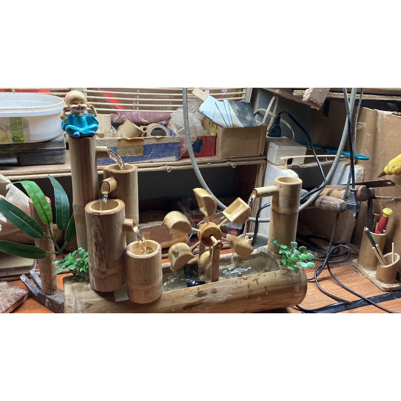 Thác nước phong thuỷ bằng tre: Sơn Thuỷ An Lành