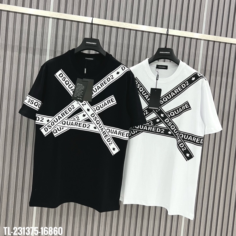 Áo phông nam DSQ chữ in đan chéo Cao Cấp - Áo Thun nam hàng Đẹp #Hot #2023