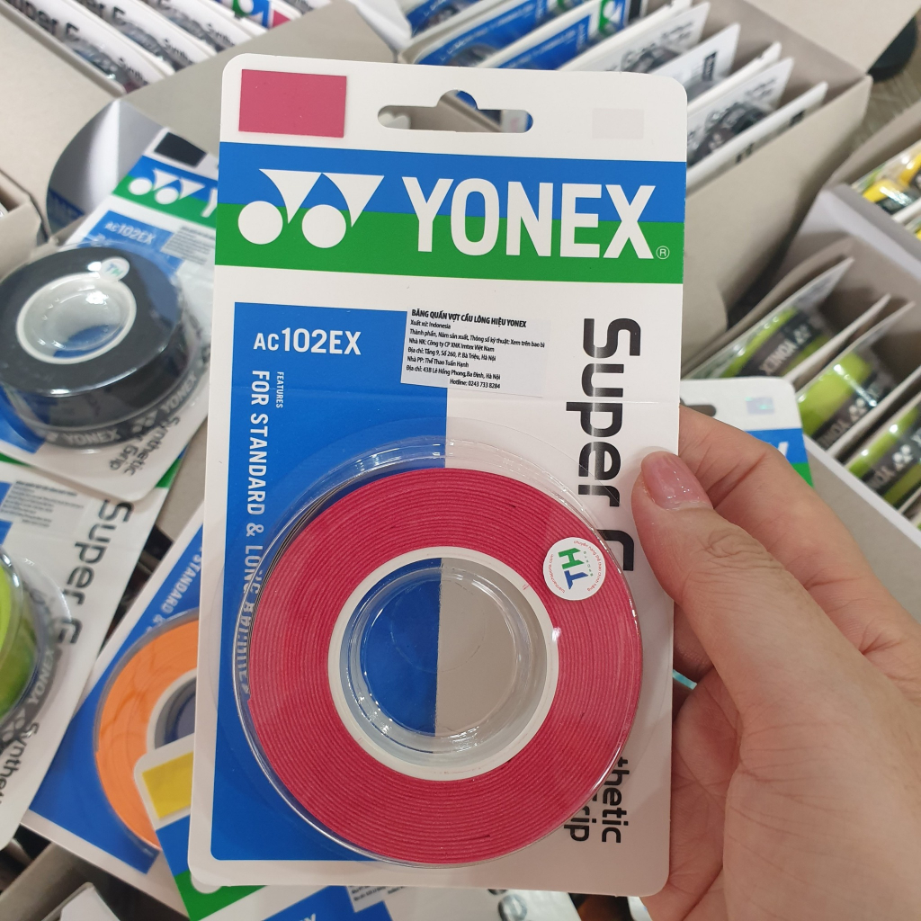 Cuốn cán tennis, cuốn cán cầu lông, cuốn cán yonex chính hãng êm tay hút mồ hôi