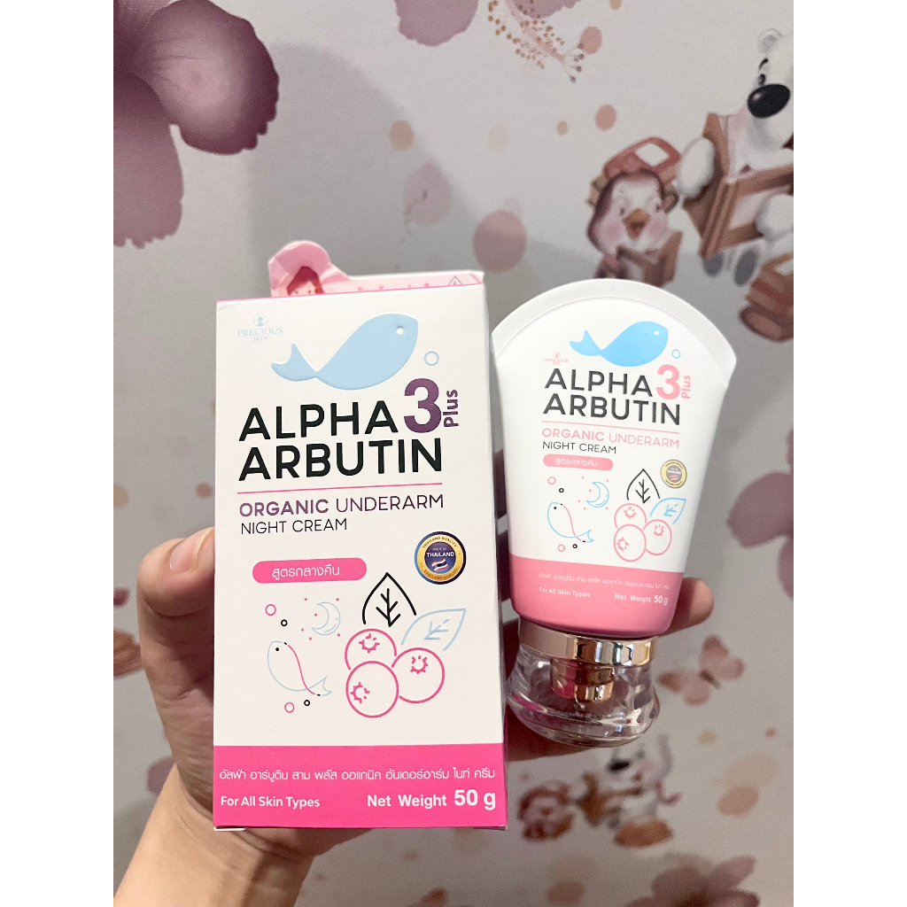 Kem Dưỡng Trắng Giảm Thâm Nách Precious Skin Alpha Arbutin 3 Plus Organic Underarm Night Cream 50g