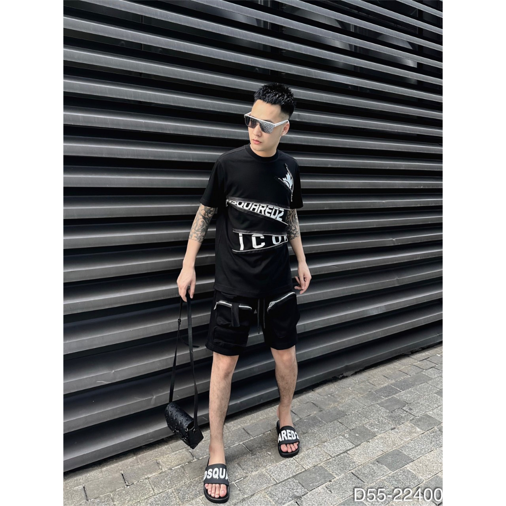 Áo Phông Icon Nam Phối Khóa Chéo Siêu Đẹp - Áo DSQ Icon Nam Mix Khọa Độc Lạ #Hot #2023