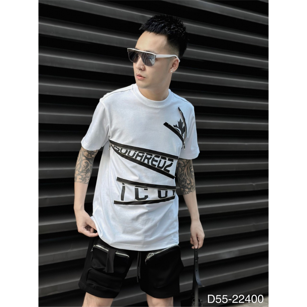 Áo Phông Icon Nam Phối Khóa Chéo Siêu Đẹp - Áo DSQ Icon Nam Mix Khọa Độc Lạ #Hot #2023