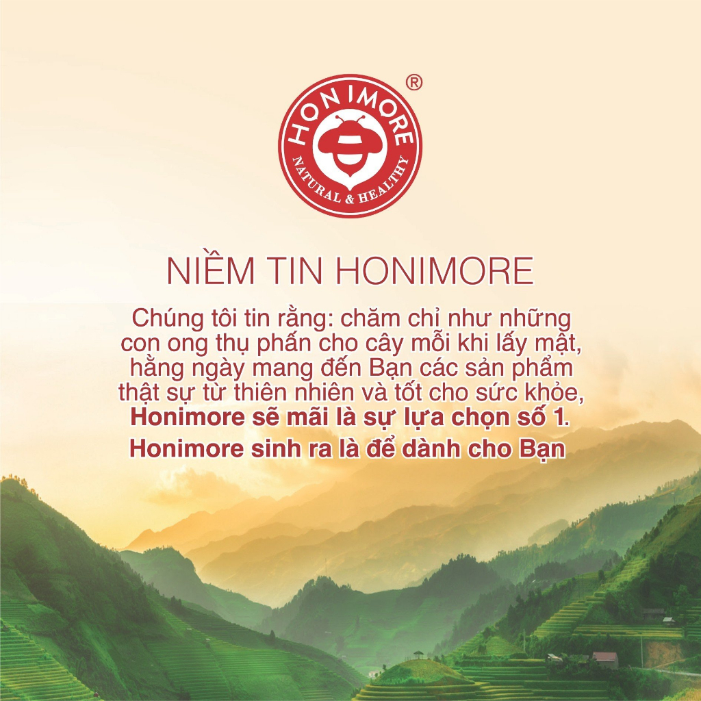 Tinh bột nghệ nếp vàng Honimore 200g + Mật ong nguyên chất Hoa Miền Núi 360g - giúp hỗ trợ cải thiện đau dạ dày