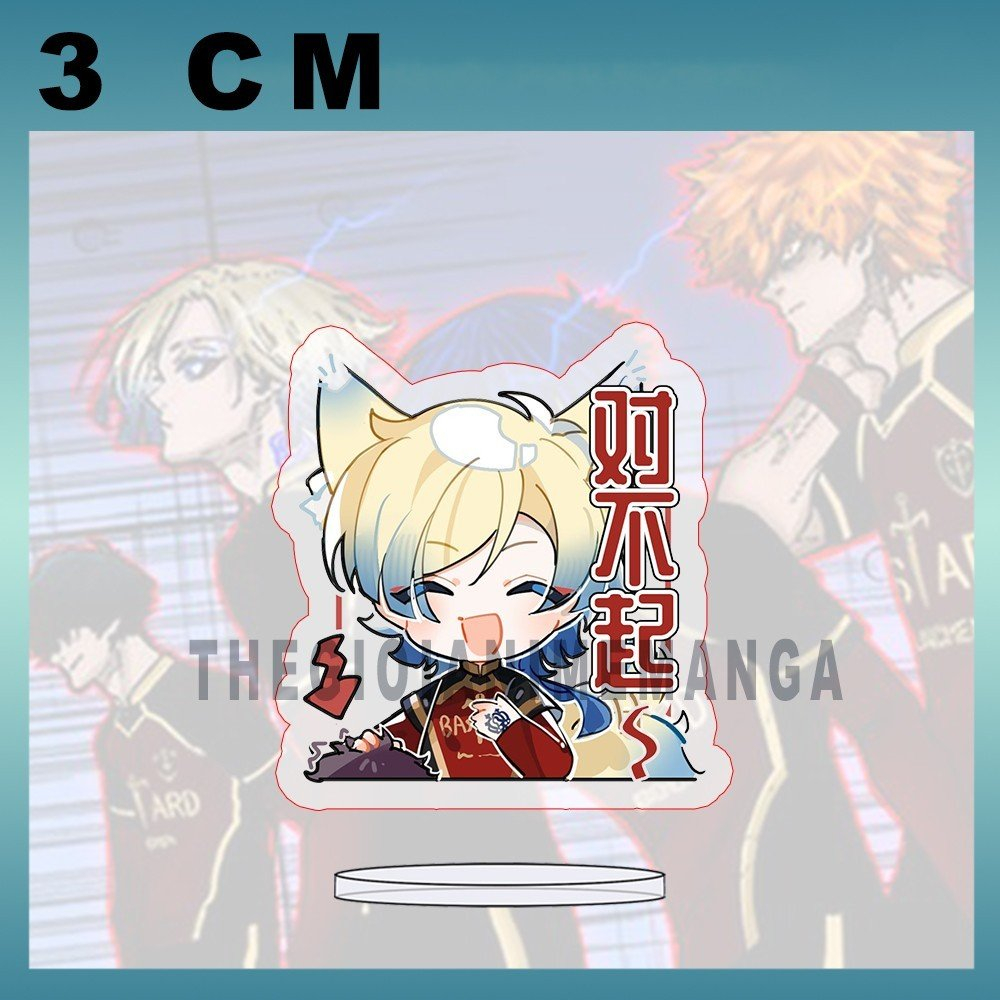 MÔ HÌNH Standee BLUE LOCK ver Tai chữ in hình anime tượng mica acrylic chibi trang trí trưng bày
