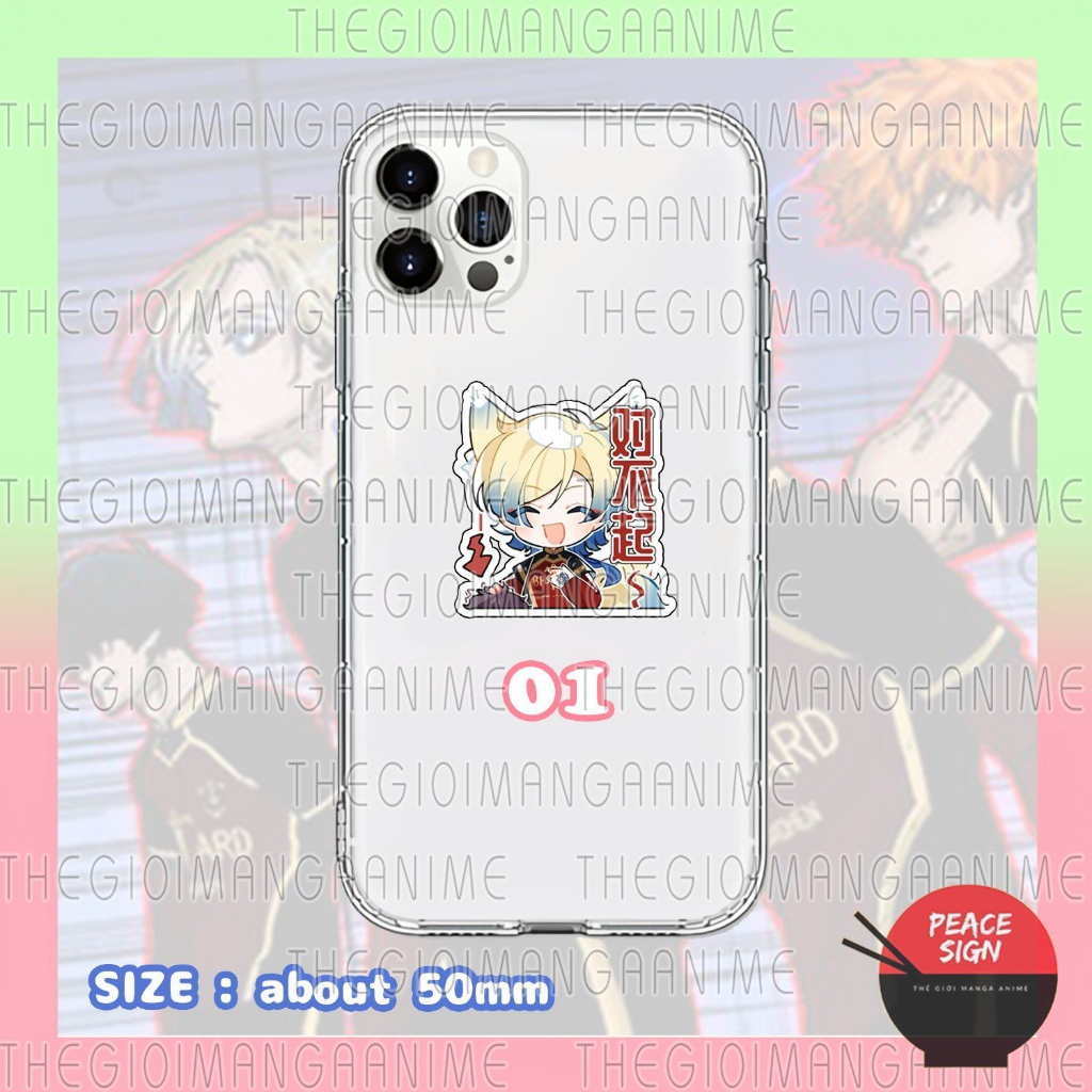 Giá đỡ điện thoại BLUE LOCK ver TAI CHỮ anime chibi tiện lợi xinh xắn phone grip griptok mica acrylic