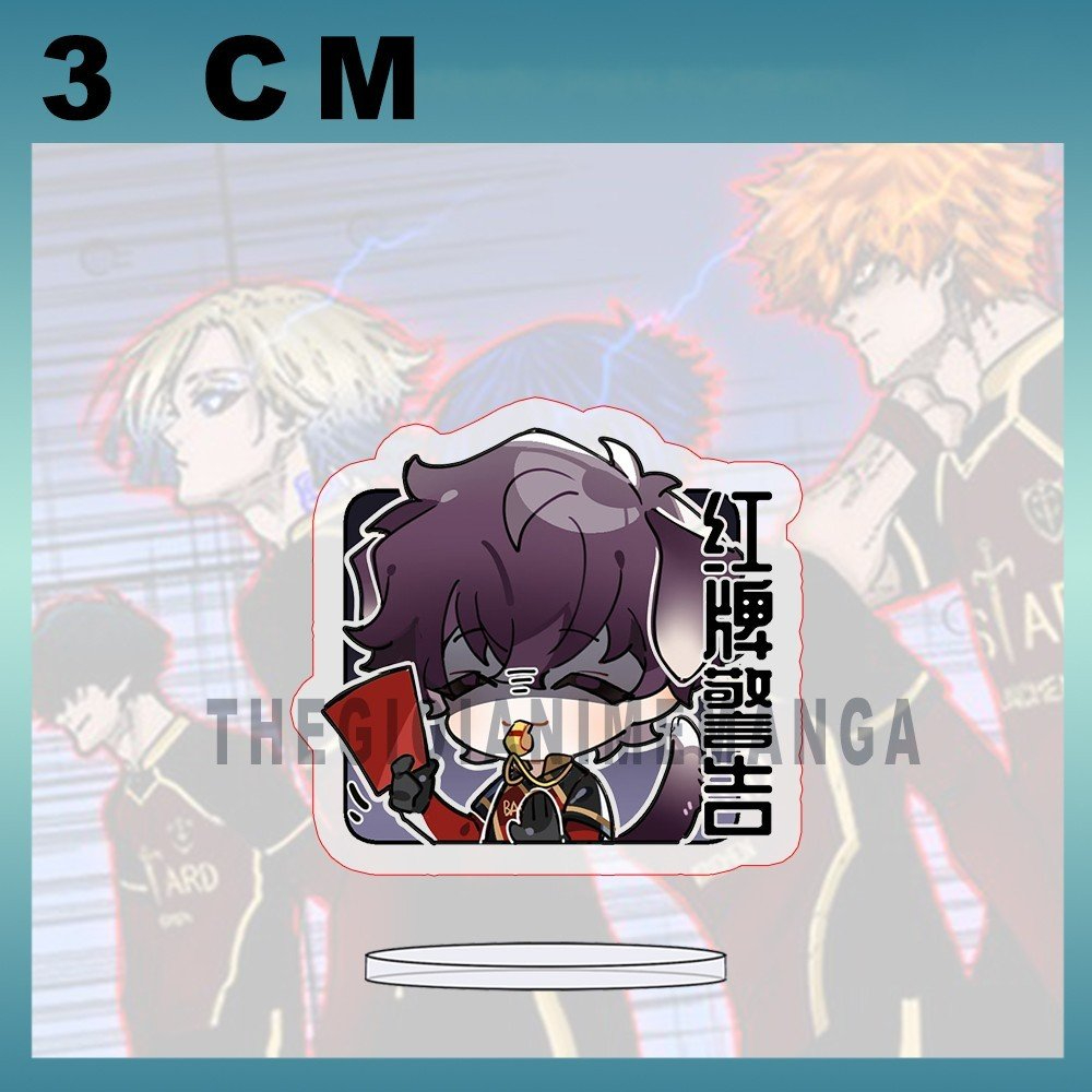 MÔ HÌNH Standee BLUE LOCK ver Tai chữ in hình anime tượng mica acrylic chibi trang trí trưng bày