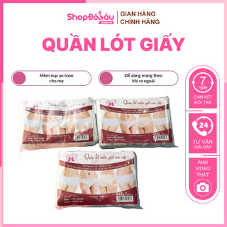 Quần lót giấy - quần lót dùng 1 lần hàng ngày cho mẹ bầu và đi sinh - Shopdobau