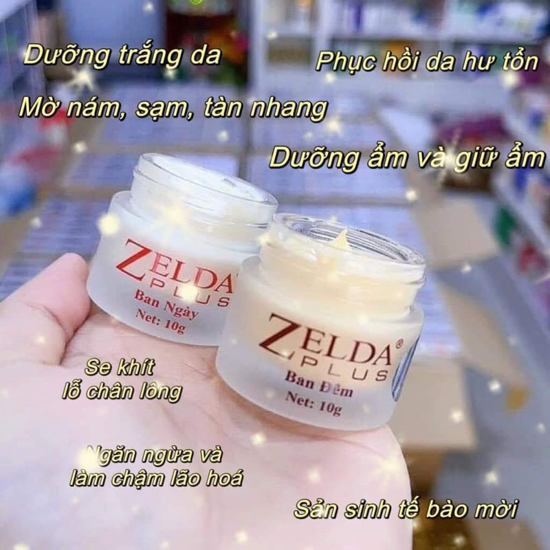 Combo Kem Face Zelda Dưỡng Trắng Da Ngày Đêm