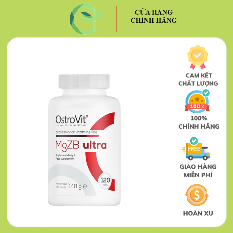 Viên Uống Vitamin Ostrovit MgZB Ultra (120 viên) - Hỗ Trợ Tăng Sinh Lý, Cải Thiện Giấc Ngủ, Cơ Bắp (
