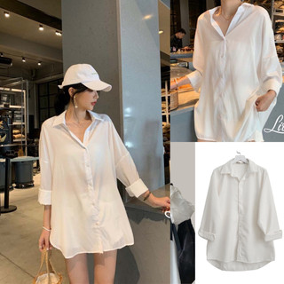 Áo sơ mi nữ tay dài form rộng bigsize áo sơ mi màu trắng chất lụa áo kiểu bigsize Kim Ngân từ 50 kg đến 100kg M/L/XL/XXL