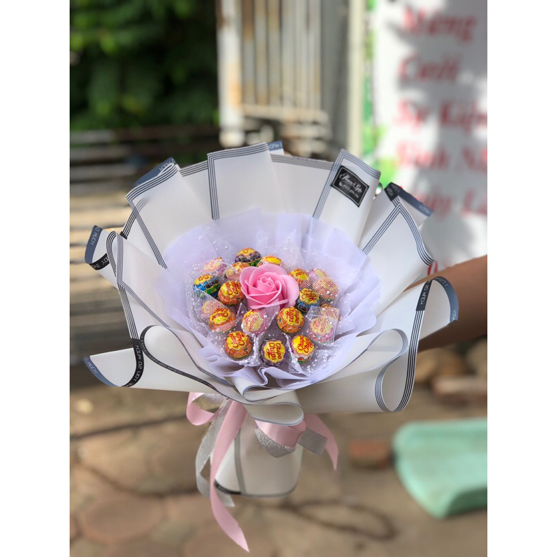 Bó hoa k e o mút mix hoa 20c NT131021