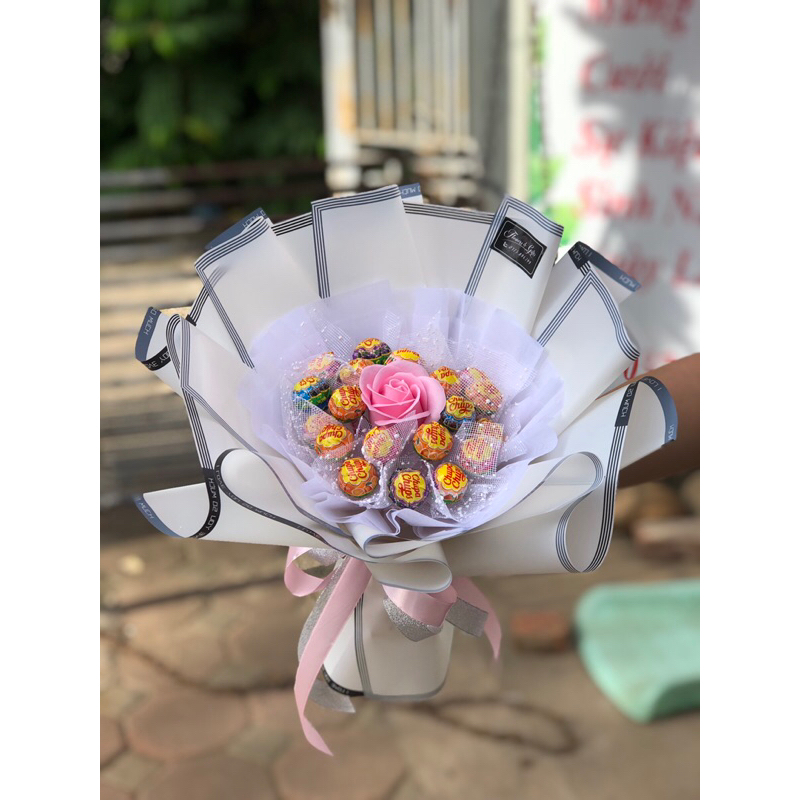 Bó hoa k e o mút mix hoa 20c NT131021