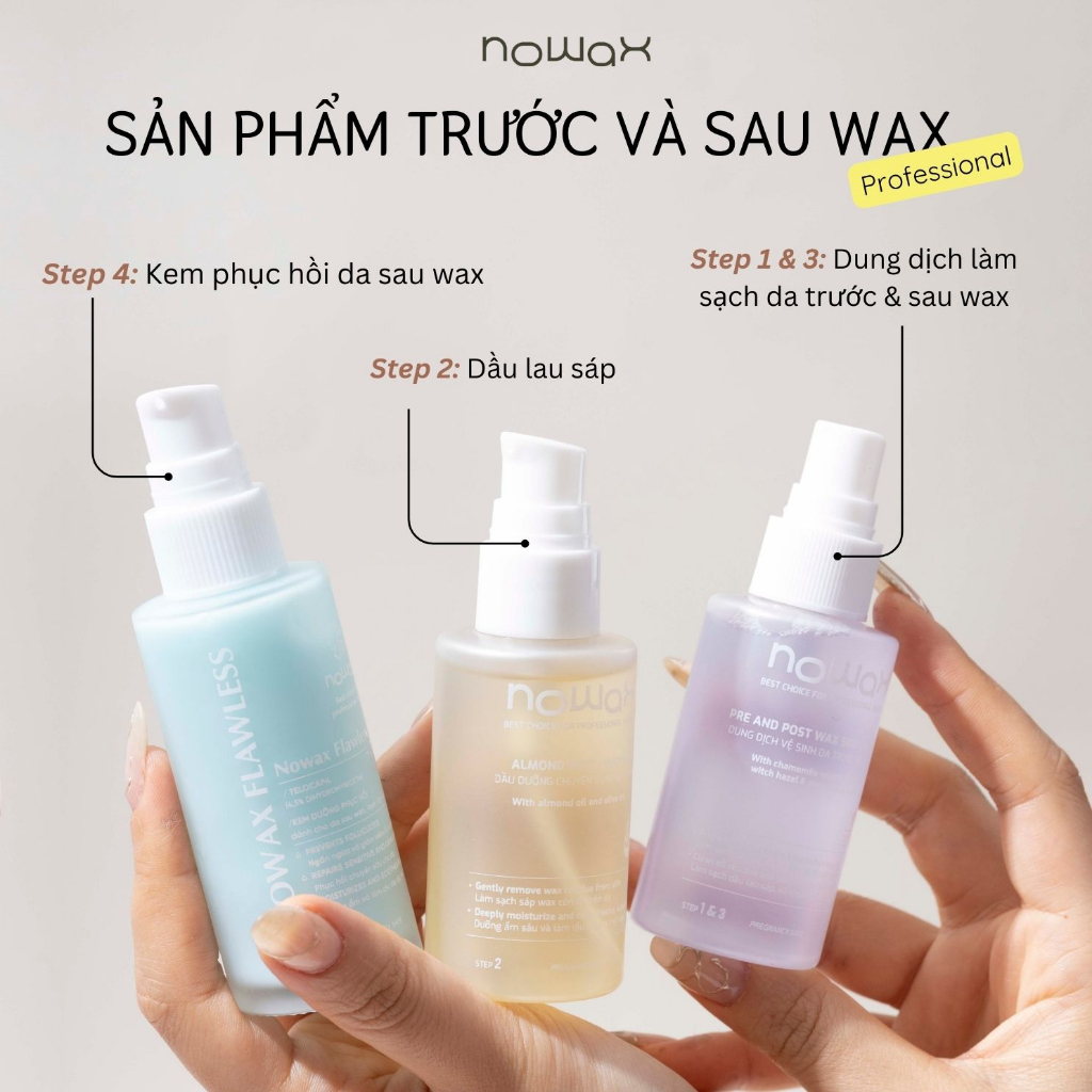DẦU LAU SÁP, DẦU DƯỠNG CHUYÊN DỤNG CHO DA SAU WAX NOWAX